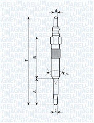 MAGNETI MARELLI Hehkutulppa 062900038304